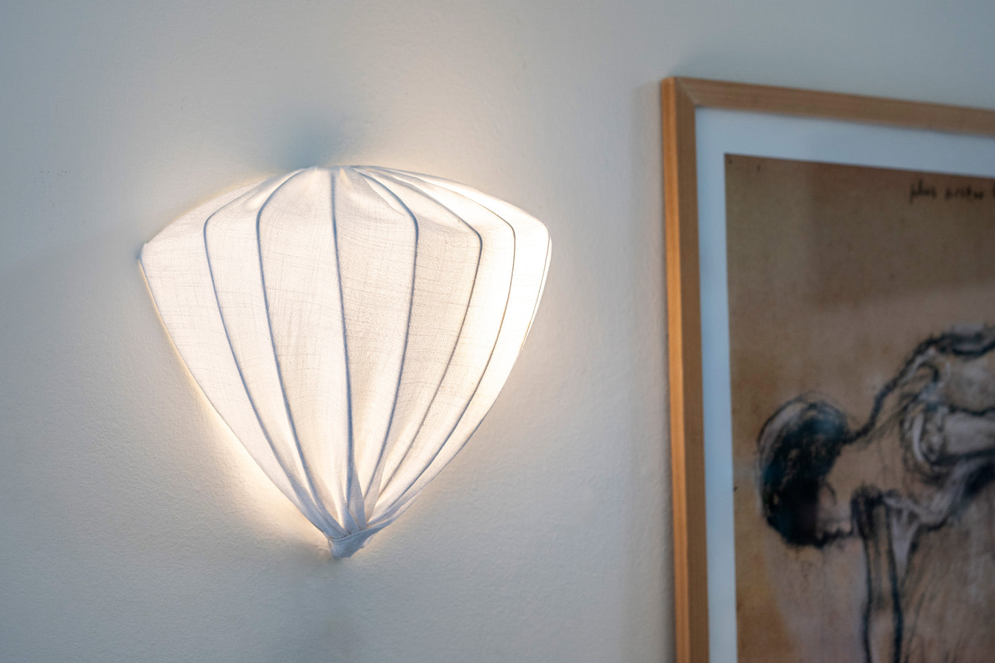 Shell Lamp with Fabric Cover