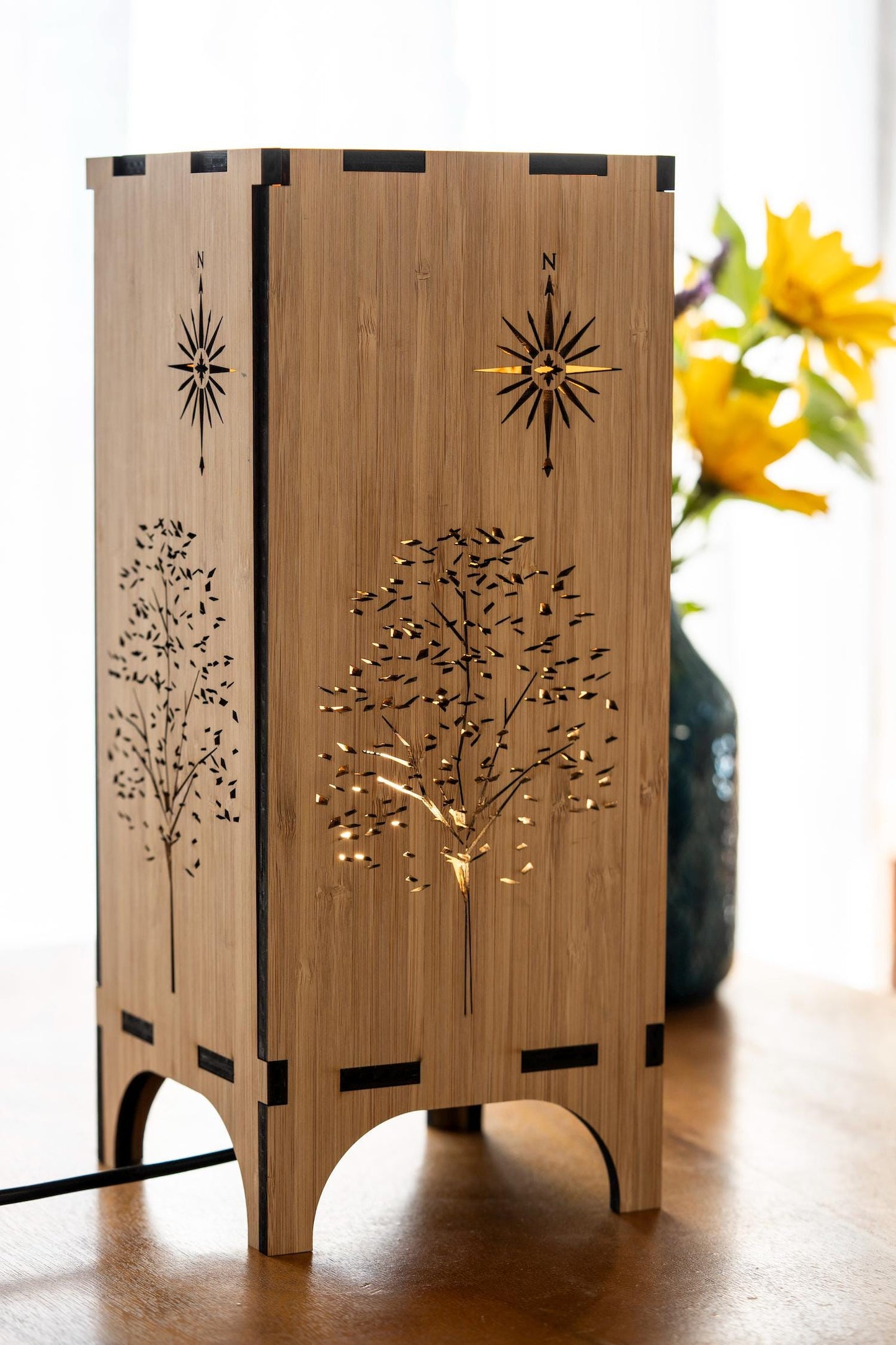 Bamboo Tree of Life Table Lamp - Nature-Inspired Lighting