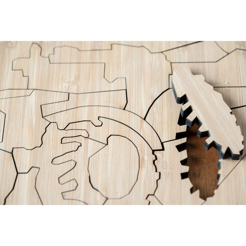 Wooden Tractor Puzzle for Toddlers and Farm Play for Fine Motor Skills